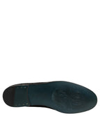 Dolce & Gabbana Black Glitter Brocade Men Dress Loafers Shoes Dolce & Gabbana