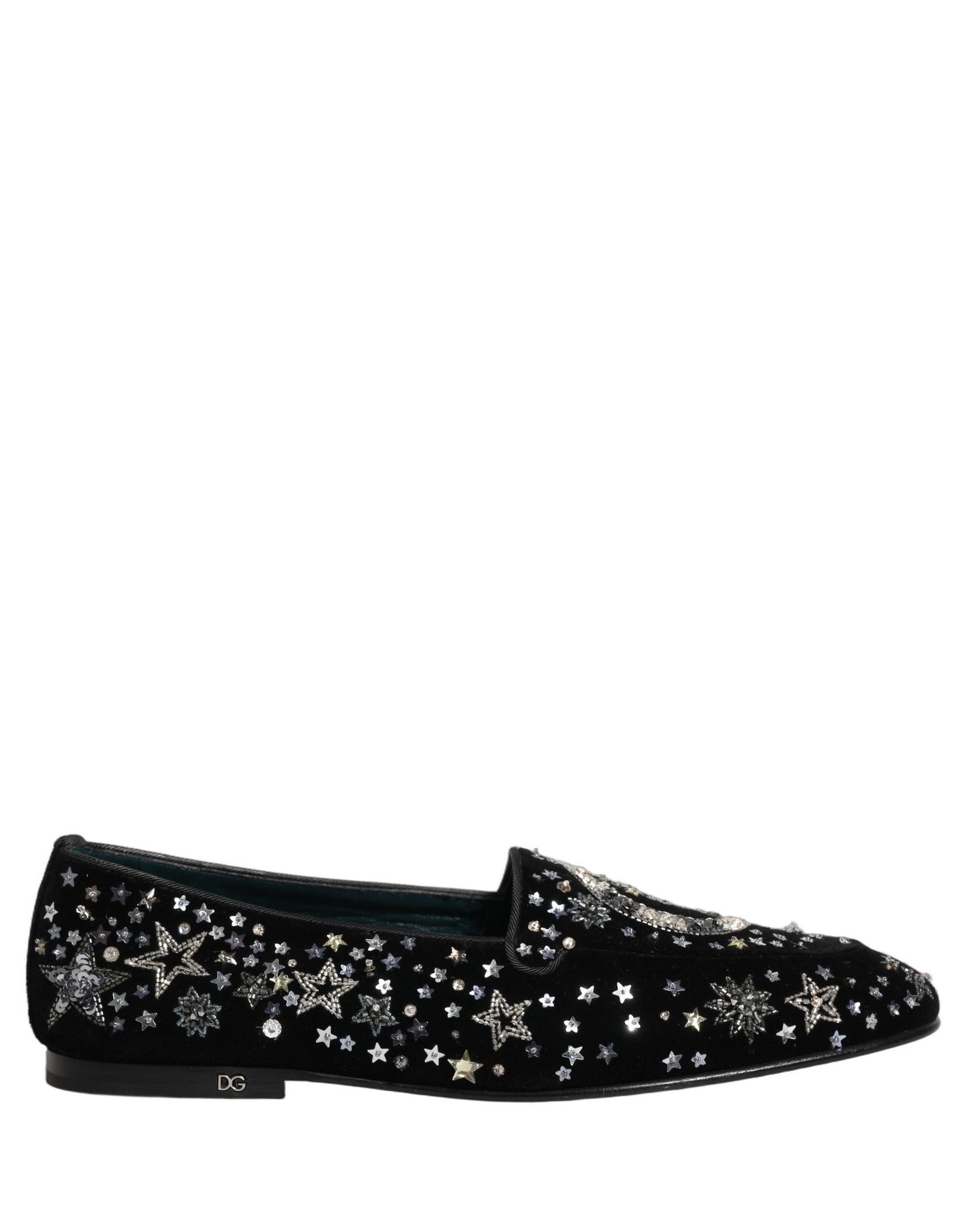 Dolce & Gabbana Black Crystal Embellished Dress Loafers Shoes Dolce & Gabbana