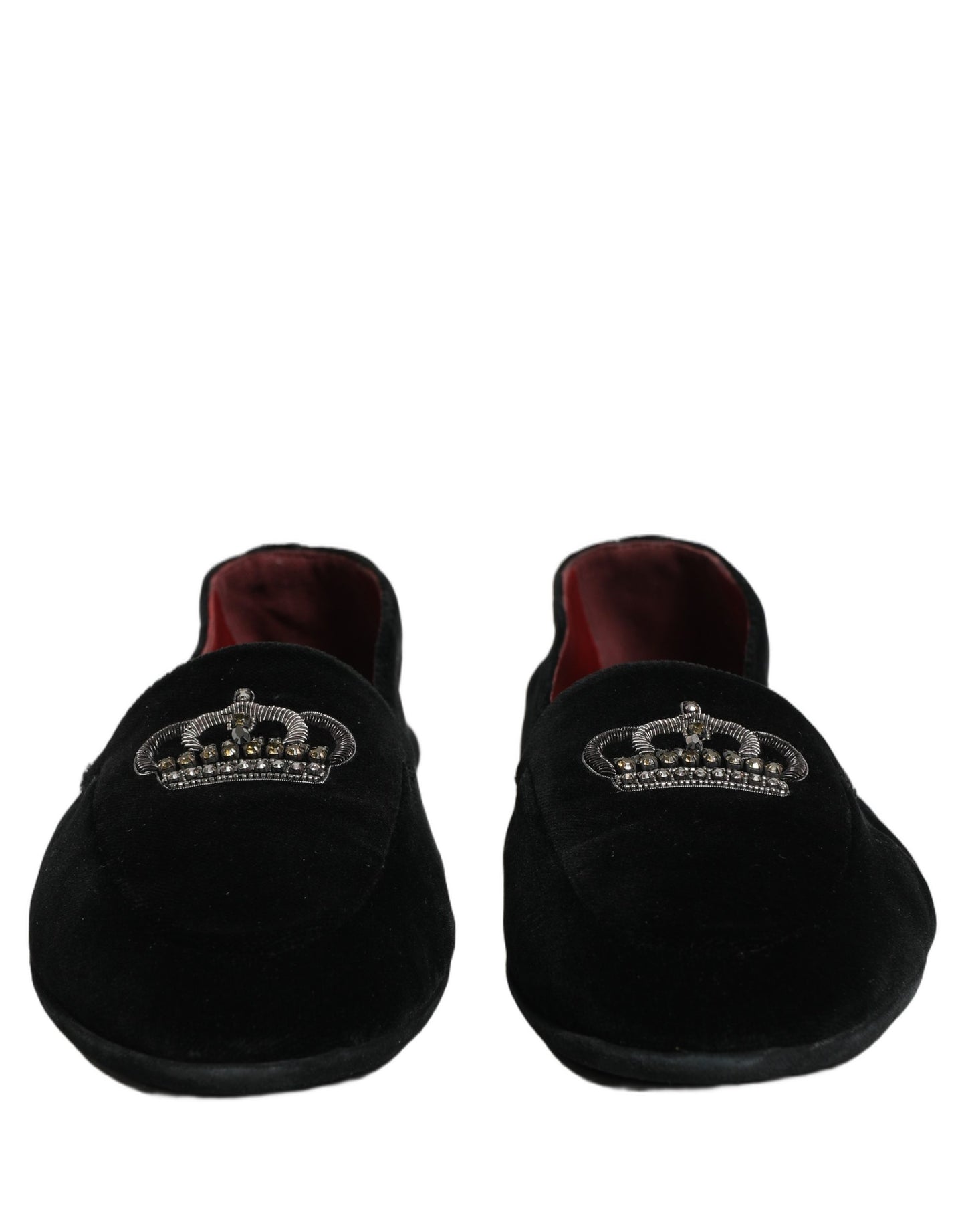 Dolce & Gabbana Black Crown Embellished Dress Loafers Shoes Dolce & Gabbana