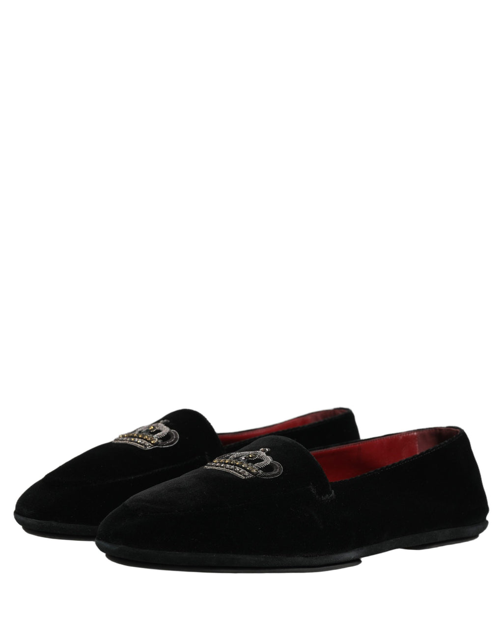 Dolce & Gabbana Black Crown Embellished Dress Loafers Shoes Dolce & Gabbana