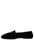 Dolce & Gabbana Black Crown Embellished Dress Loafers Shoes Dolce & Gabbana