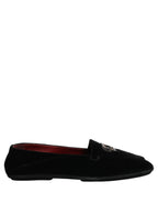 Dolce & Gabbana Black Crown Embellished Dress Loafers Shoes Dolce & Gabbana