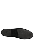 Dolce & Gabbana Black Crown Embellished Dress Loafers Shoes - Eljoys Fashion 