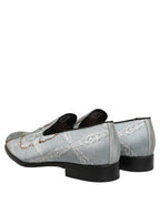 Dolce & Gabbana Gray Baroque Angel Velvet Men Loafers Shoes Dolce & Gabbana