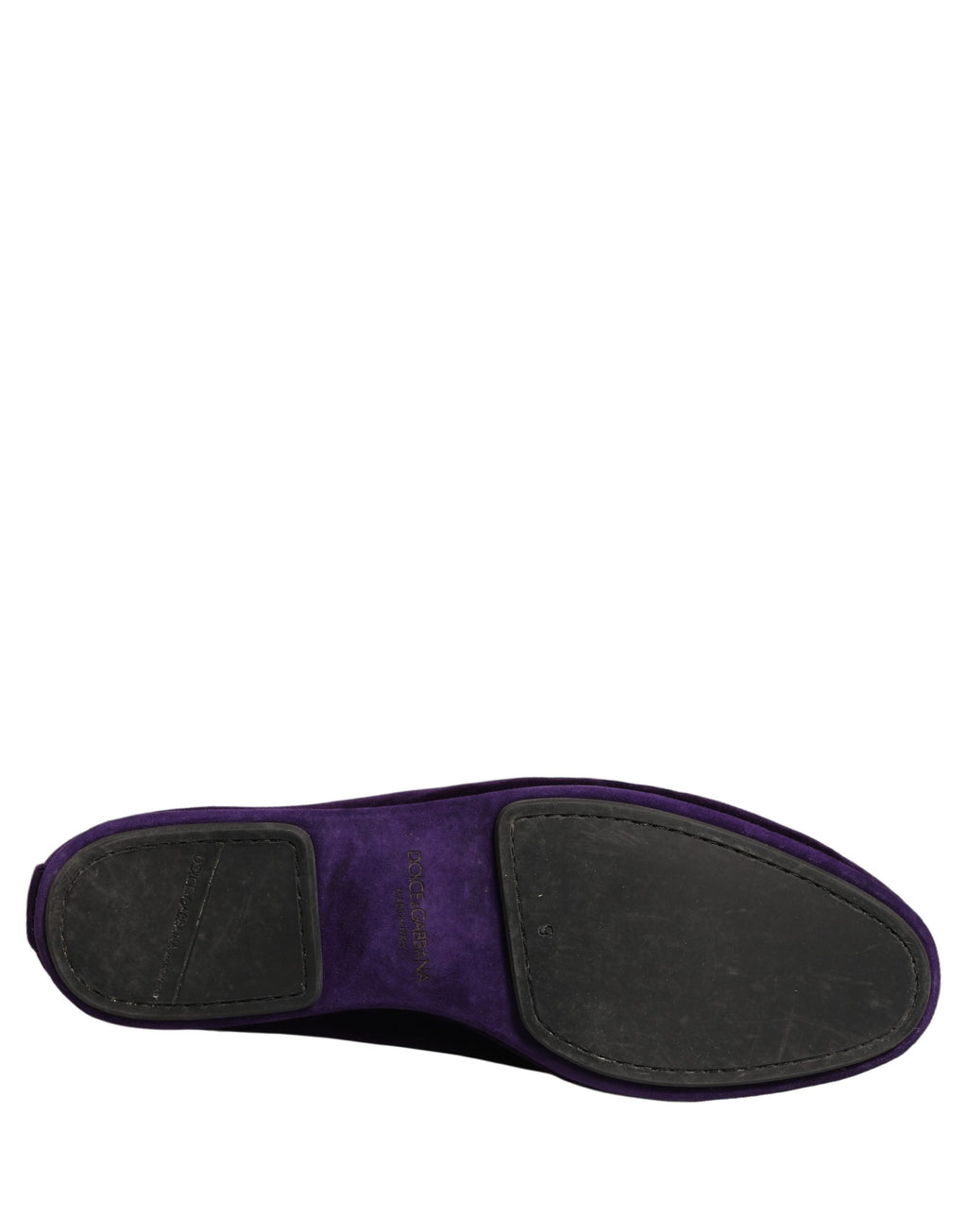 Dolce & Gabbana Violet Velvet Slip On Men Flats Loafers Shoes Dolce & Gabbana