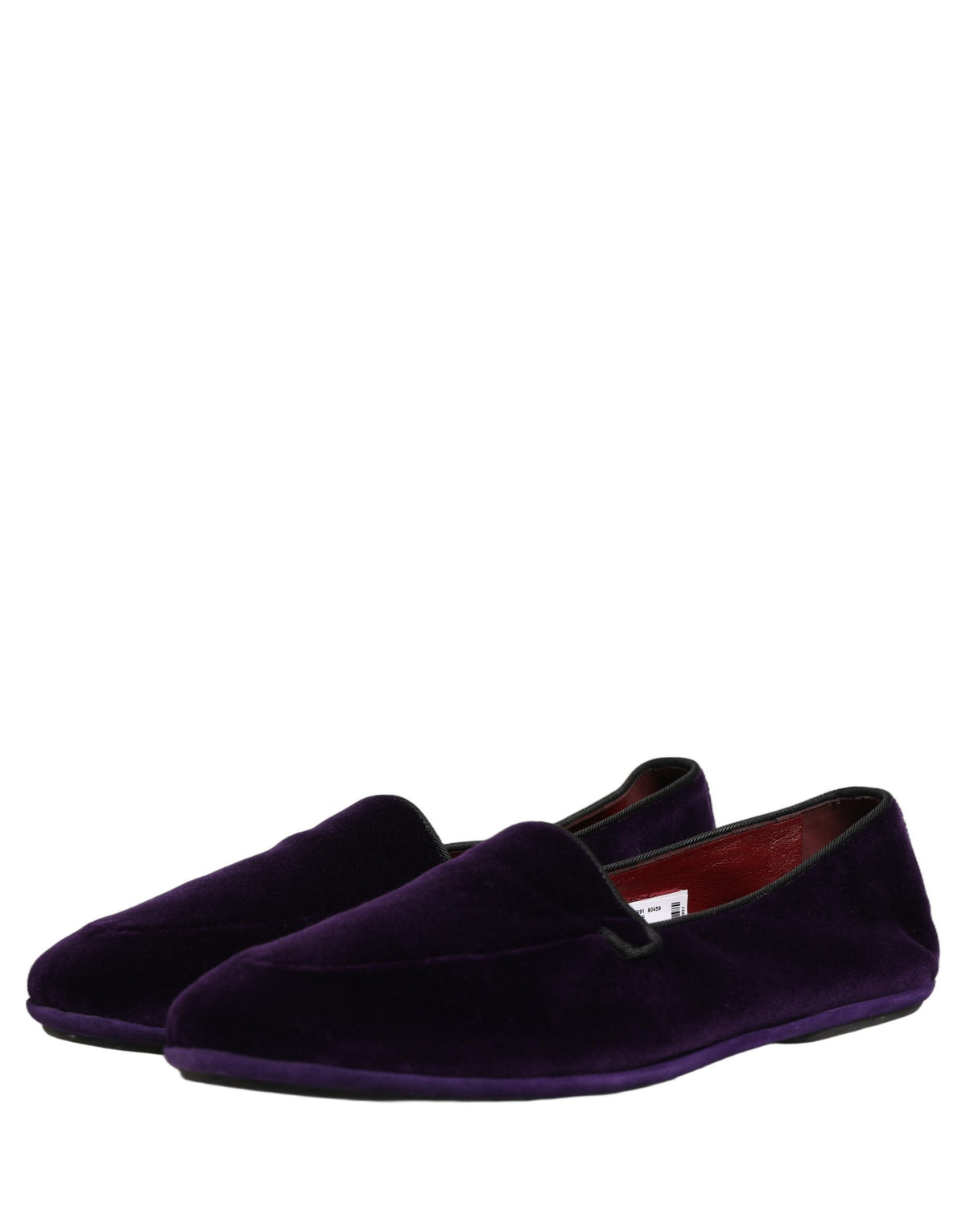 Dolce & Gabbana Violet Velvet Slip On Men Flats Loafers Shoes Dolce & Gabbana