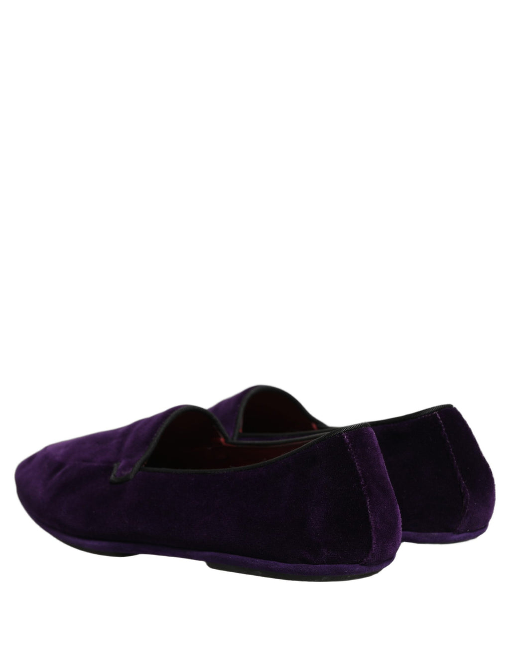 Dolce & Gabbana Violet Velvet Slip On Men Flats Loafers Shoes Dolce & Gabbana