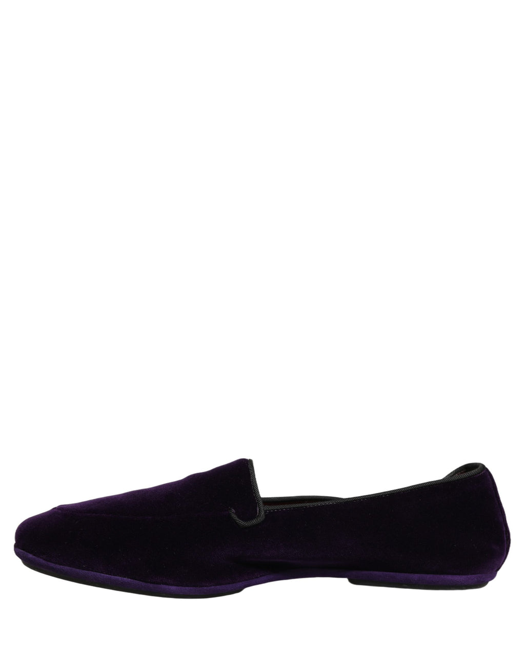 Dolce & Gabbana Violet Velvet Slip On Men Flats Loafers Shoes Dolce & Gabbana