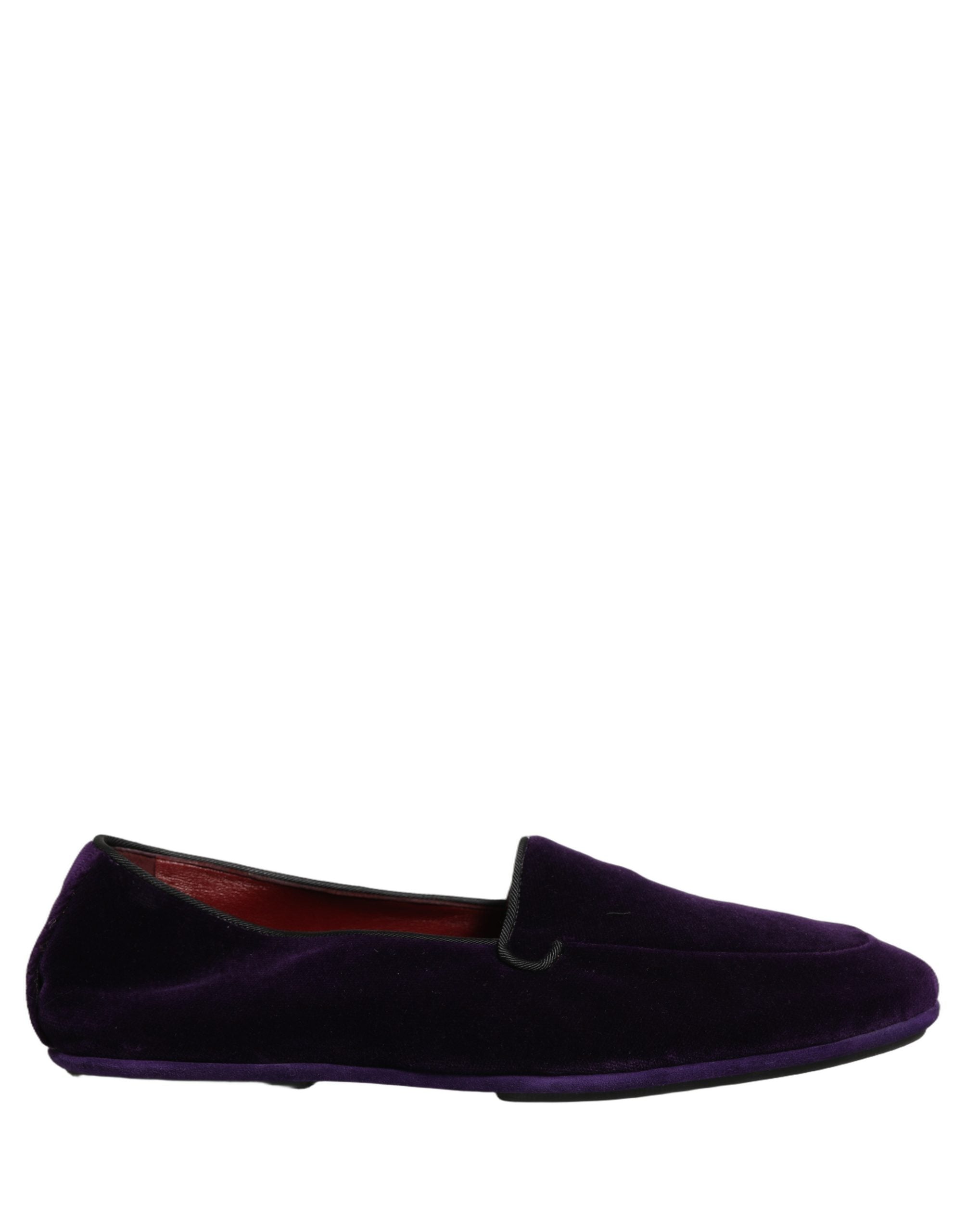 Dolce & Gabbana Violet Velvet Slip On Men Flats Loafers Shoes Dolce & Gabbana