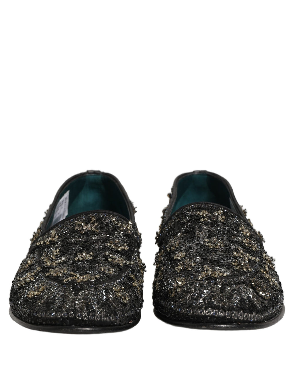 Dolce & Gabbana Black Rhinestone Embellished Loafers Shoes Dolce & Gabbana
