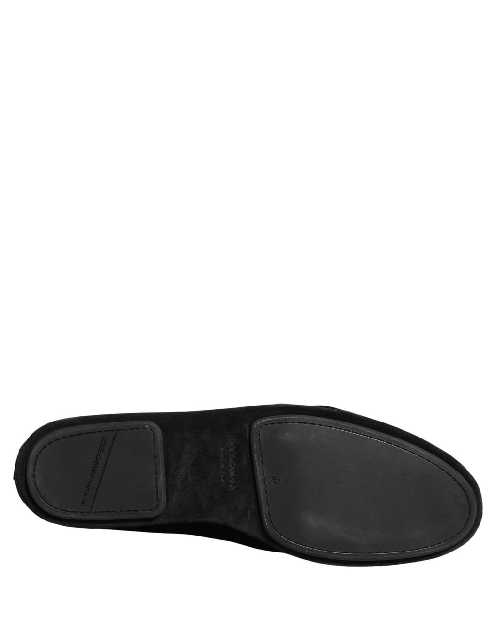 Dolce & Gabbana Black Velvet Crown Embroidery Loafers Shoes - Eljoys Fashion 