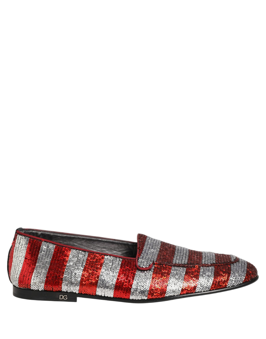 Dolce & Gabbana Multicolor Flag Sequin Dress Loafers Shoes Dolce & Gabbana