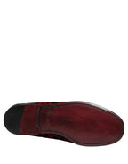 Dolce & Gabbana Red Leopard Print Pony Hair Dress Loafers Shoes Dolce & Gabbana