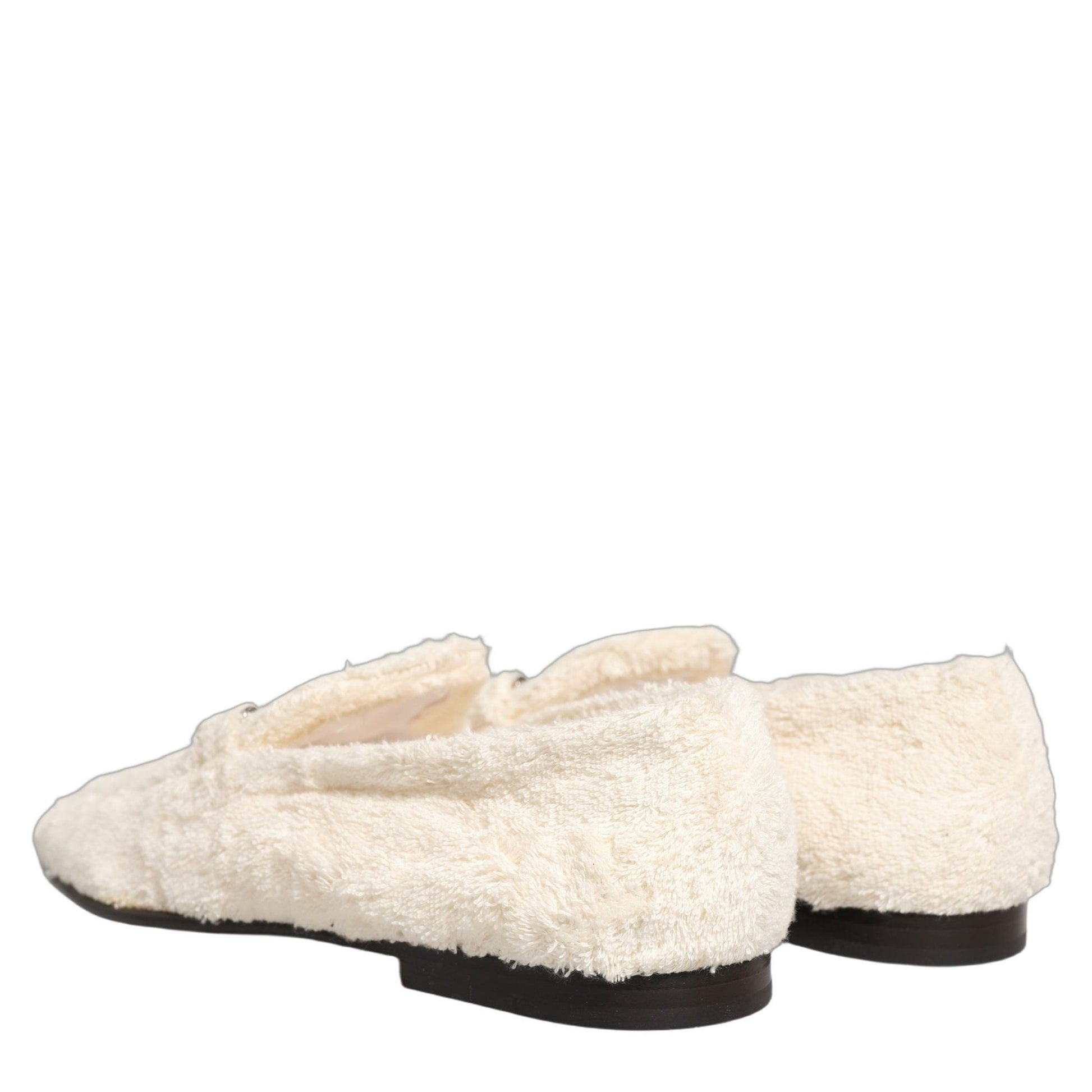 Dolce & Gabbana White Fur Shearling Men Dress Loafers Shoes Dolce & Gabbana
