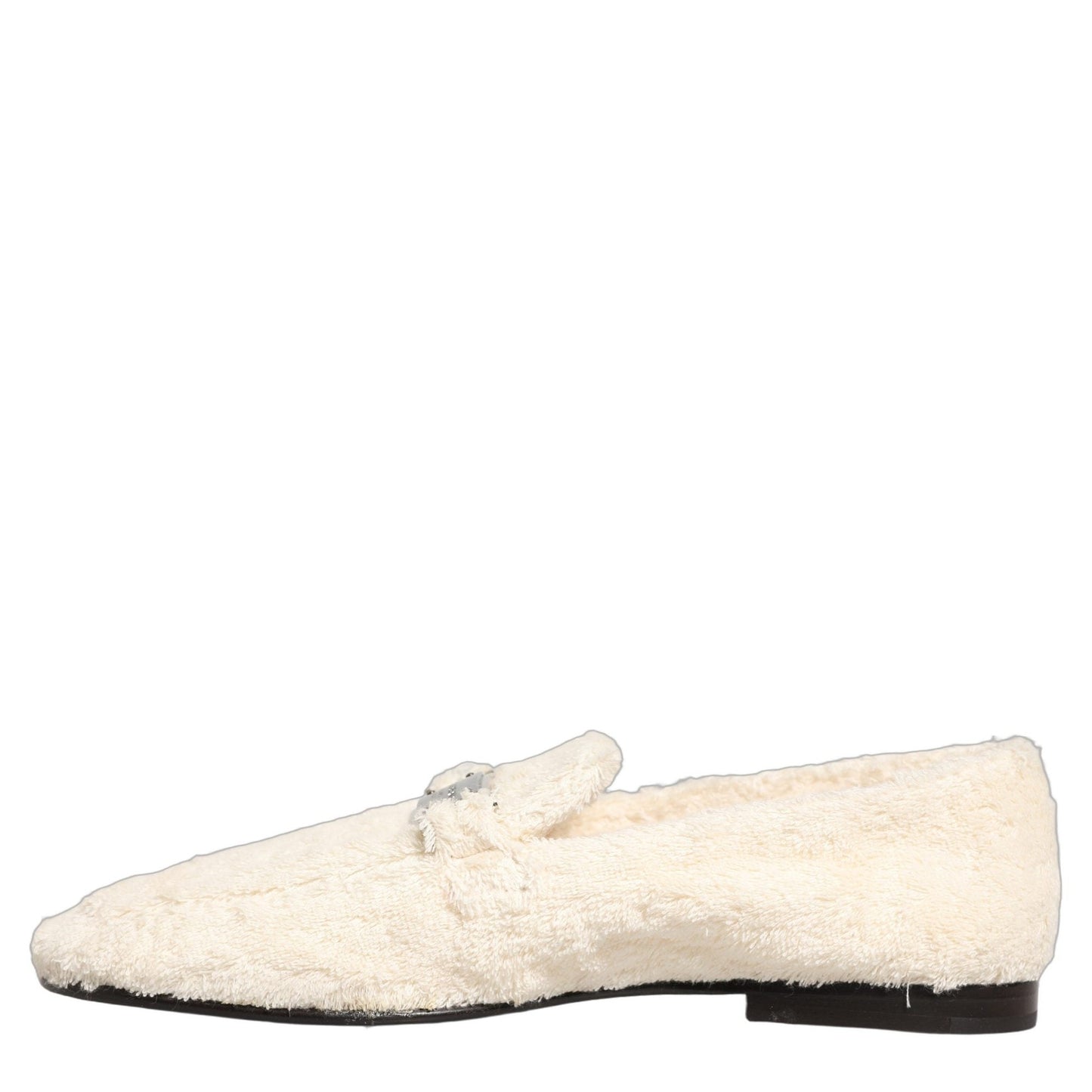 Dolce & Gabbana White Fur Shearling Men Dress Loafers Shoes Dolce & Gabbana