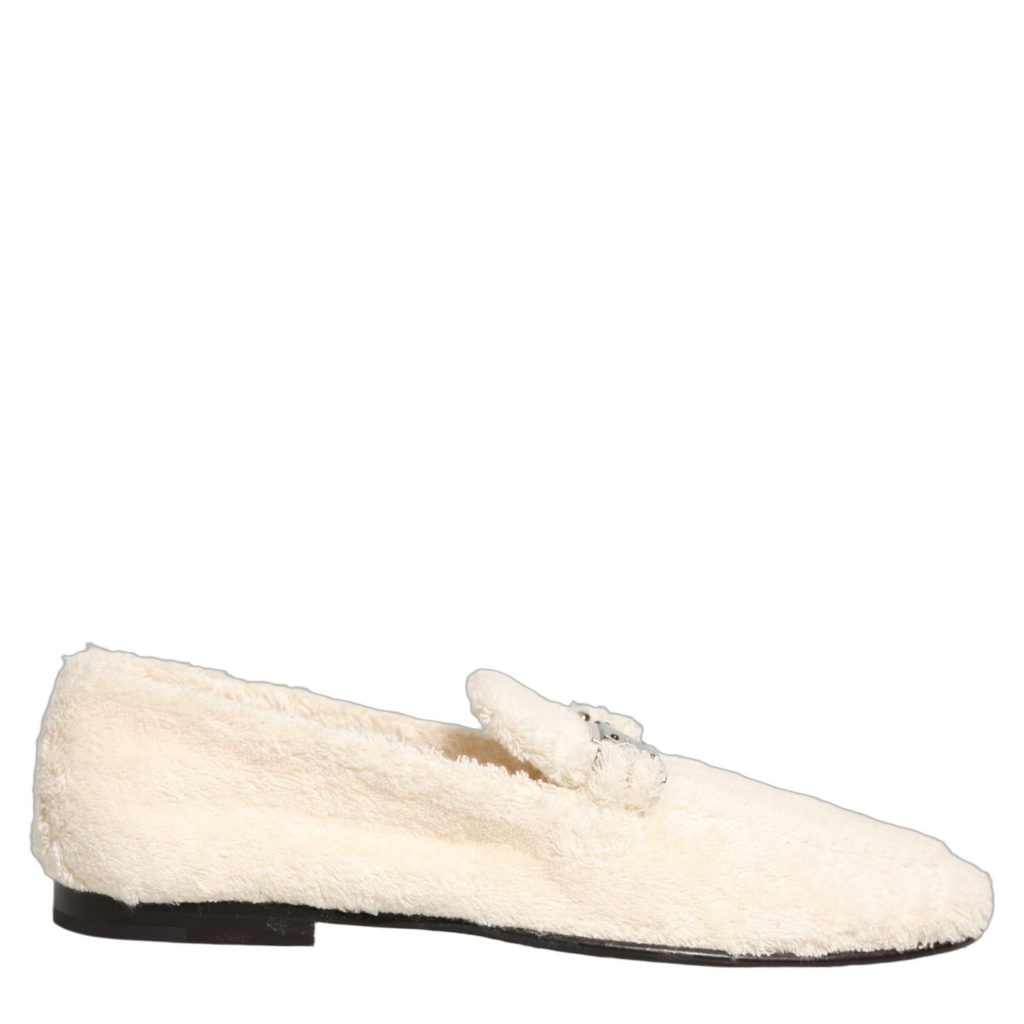 Dolce & Gabbana White Fur Shearling Men Dress Loafers Shoes Dolce & Gabbana