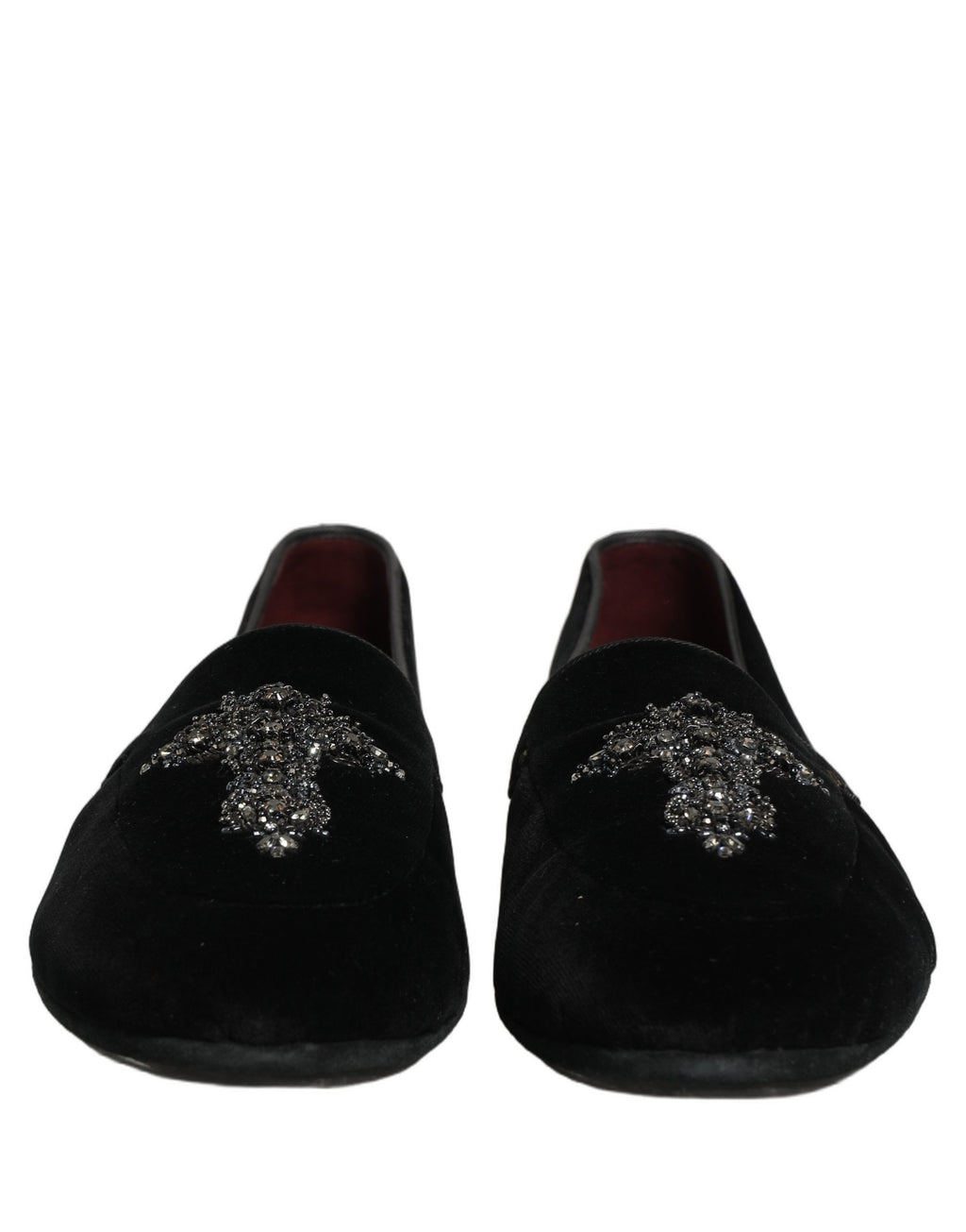 Dolce & Gabbana Black Suede Embellished Dress Loafers Shoes Dolce & Gabbana