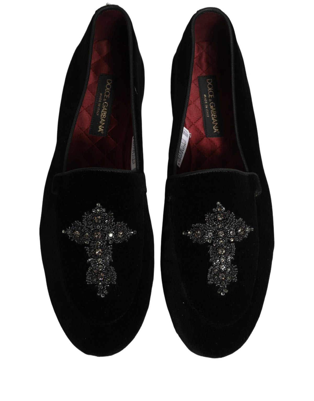 Dolce & Gabbana Black Suede Embellished Dress Loafers Shoes Dolce & Gabbana
