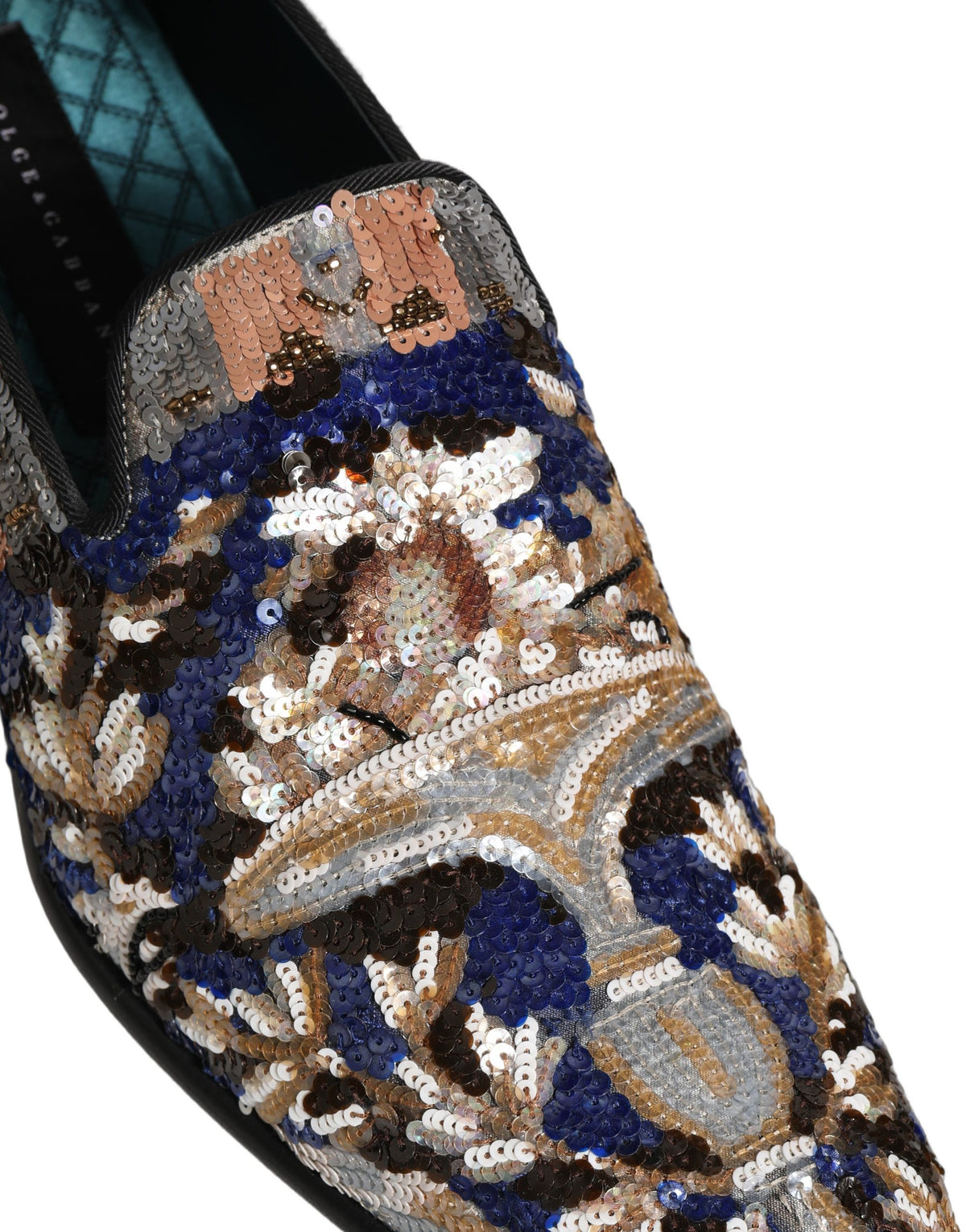 Dolce & Gabbana Multicolor Embroidered Sequin Loafers Shoes Dolce & Gabbana