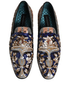 Dolce & Gabbana Multicolor Embroidered Sequin Loafers Shoes Dolce & Gabbana