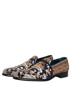 Dolce & Gabbana Multicolor Embroidered Sequin Loafers Shoes Dolce & Gabbana