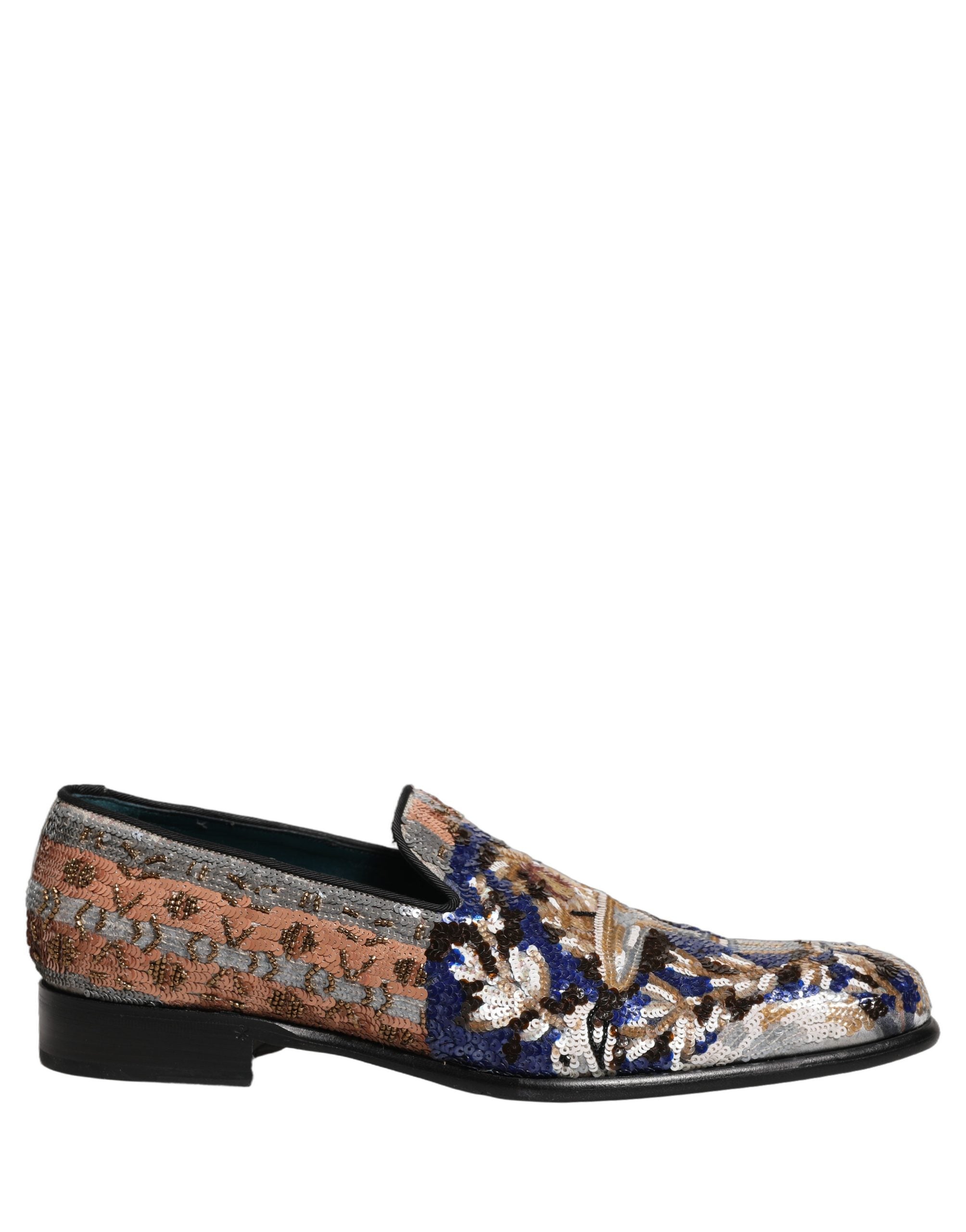 Dolce & Gabbana Multicolor Embroidered Sequin Loafers Shoes Dolce & Gabbana