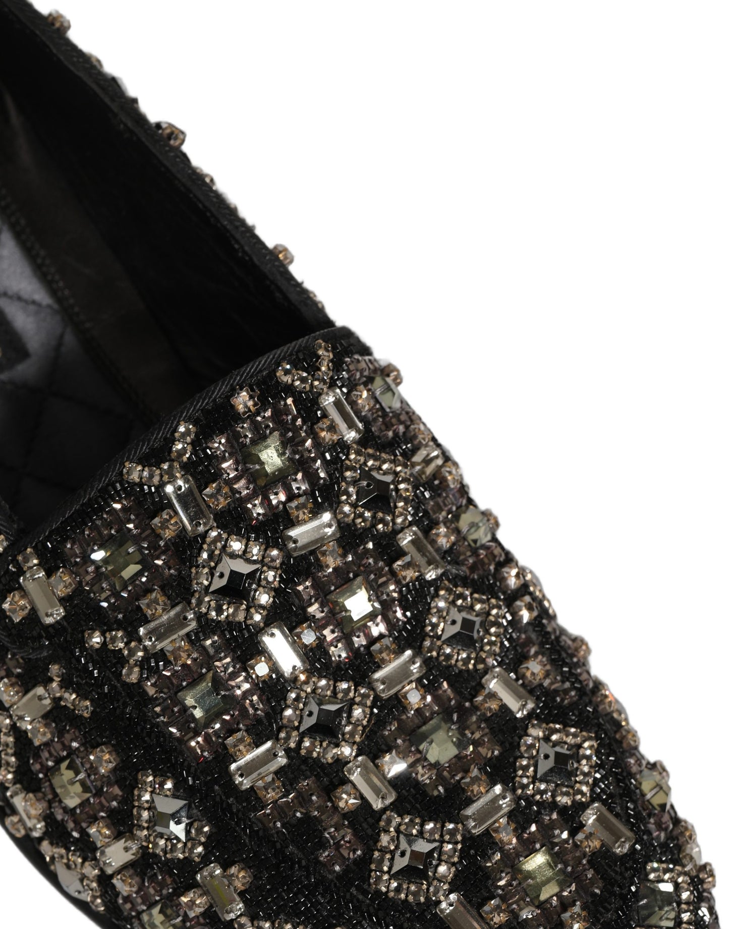 Dolce & Gabbana Black Crystal Embellished Dress Loafers Shoes Dolce & Gabbana