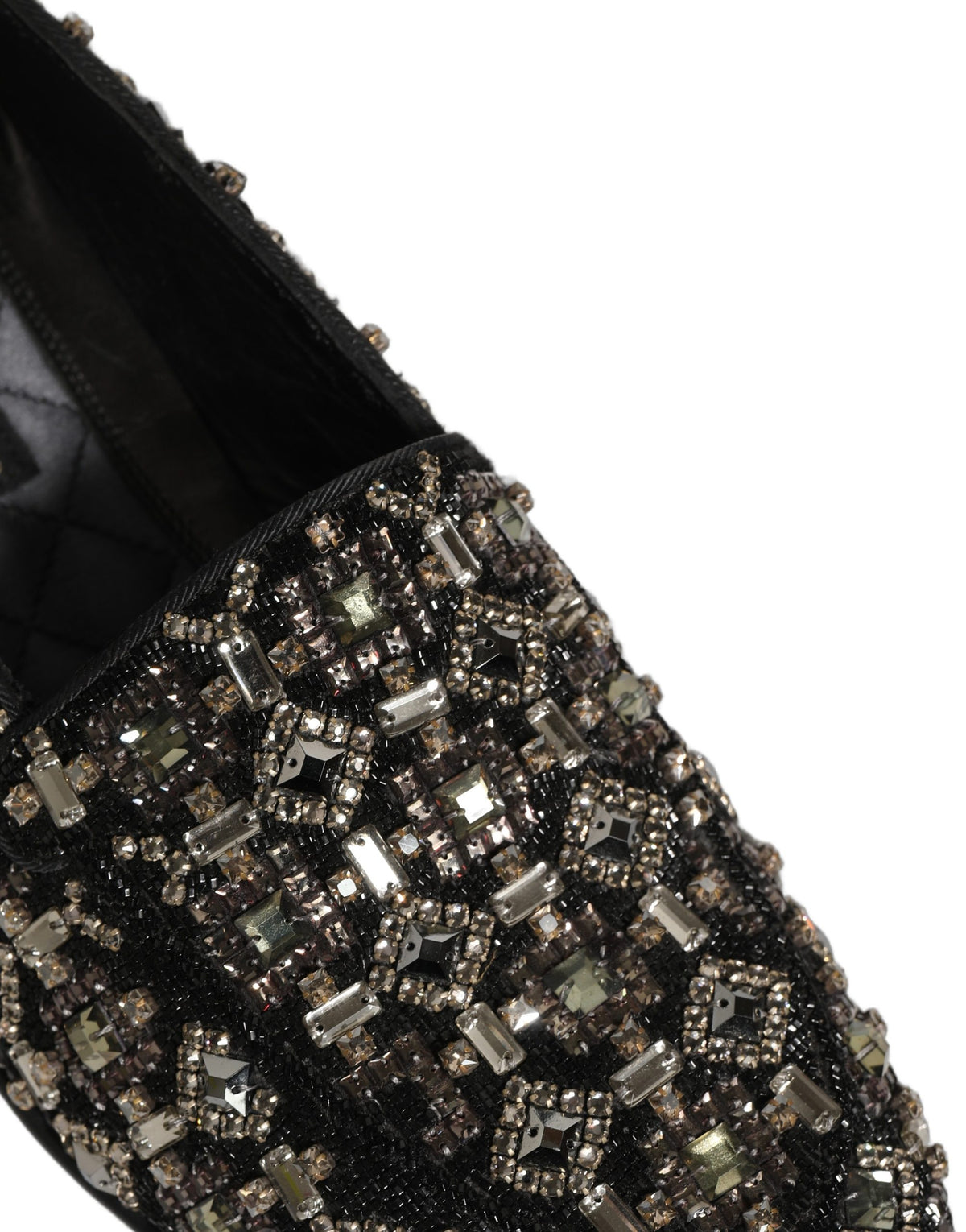 Dolce & Gabbana Black Crystal Embellished Dress Loafers Shoes Dolce & Gabbana
