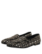Dolce & Gabbana Black Crystal Embellished Dress Loafers Shoes Dolce & Gabbana