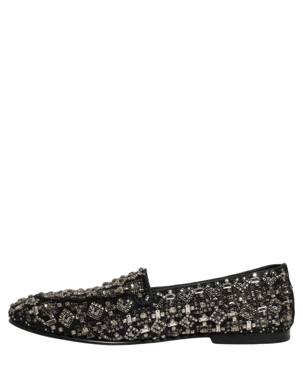 Dolce & Gabbana Black Crystal Embellished Dress Loafers Shoes Dolce & Gabbana