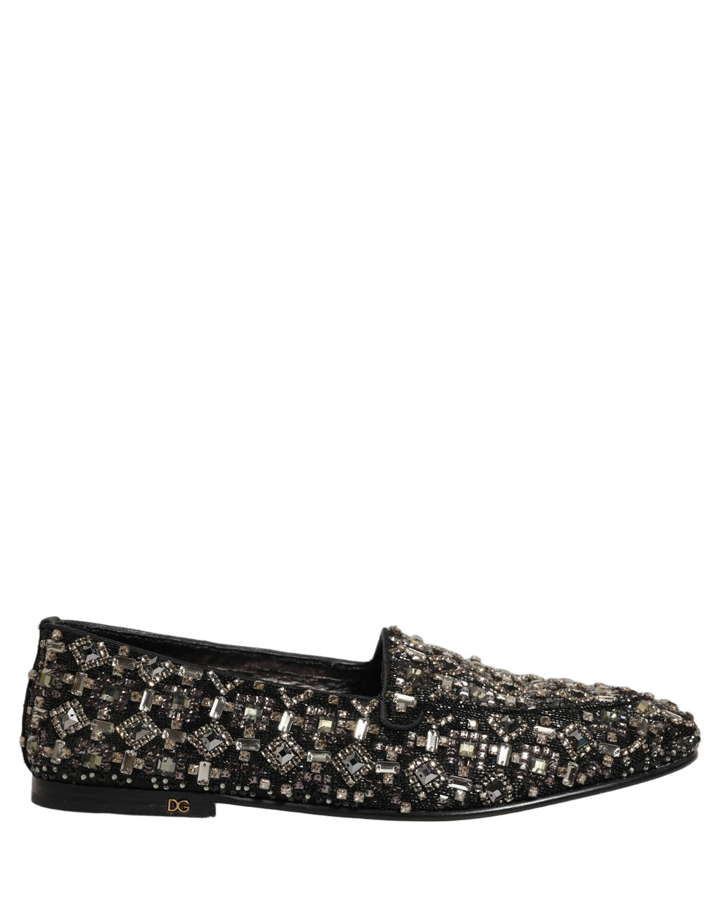 Dolce & Gabbana Black Crystal Embellished Dress Loafers Shoes Dolce & Gabbana