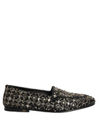 Dolce & Gabbana Black Crystal Embellished Dress Loafers Shoes Dolce & Gabbana