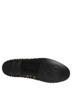 Dolce & Gabbana Black Crystal Embellished Dress Loafers Shoes - Eljoys Fashion 