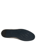 Dolce & Gabbana Silver Crystal Embellished Men Loafers Shoes - Eljoys Fashion 