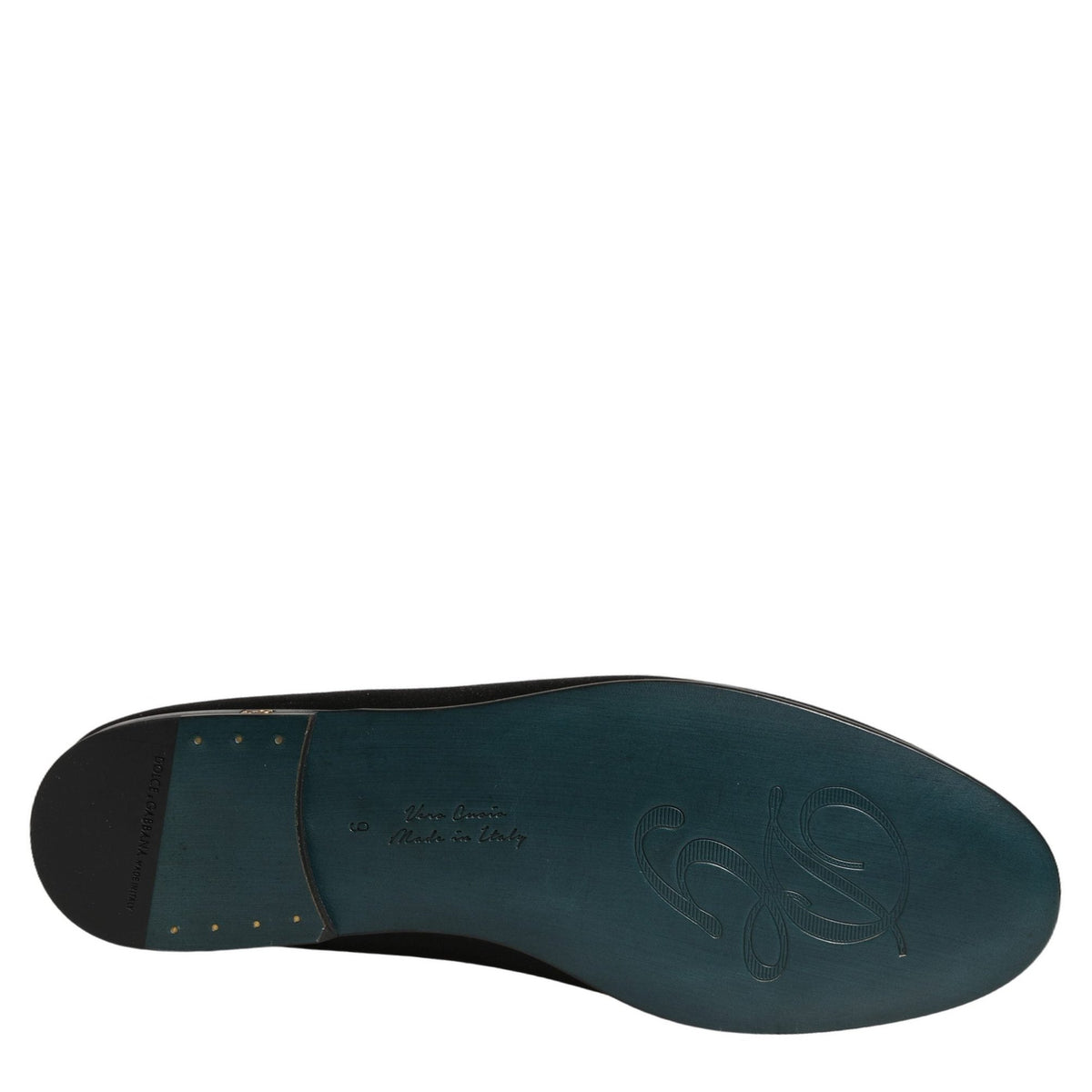 Dolce & Gabbana Black Satin Logo Slip On Flats Loafers Shoes Dolce & Gabbana