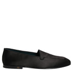 Dolce & Gabbana Black Satin Logo Slip On Flats Loafers Shoes Dolce & Gabbana