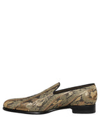 Dolce & Gabbana Gold Brocade Slip On Men Dress Loafers Shoes Dolce & Gabbana