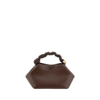 Ganni Brown Recycled Leather Handbag Ganni