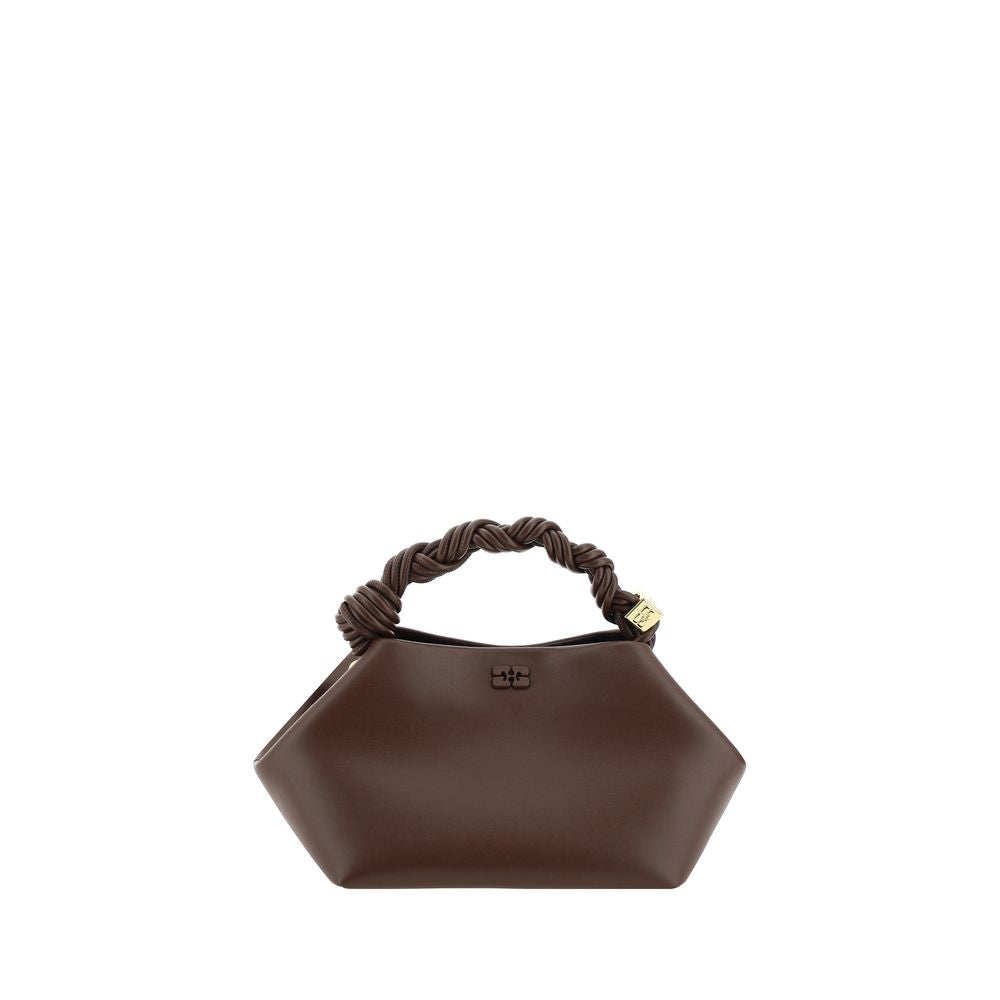 Ganni Brown Recycled Leather Handbag Ganni