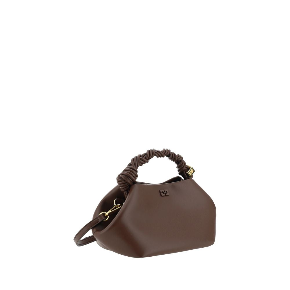 Ganni Brown Recycled Leather Handbag Ganni