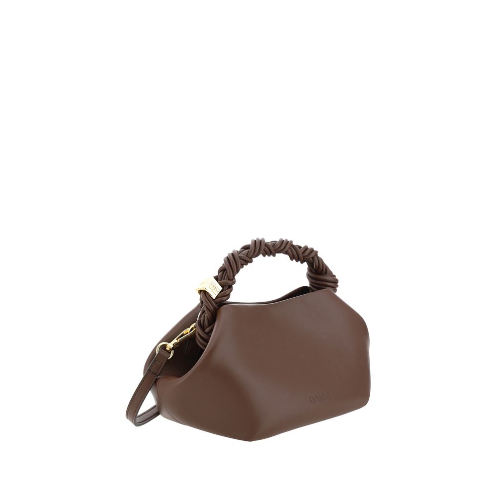 Ganni Brown Recycled Leather Handbag Ganni