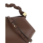 Ganni Brown Recycled Leather Handbag Ganni