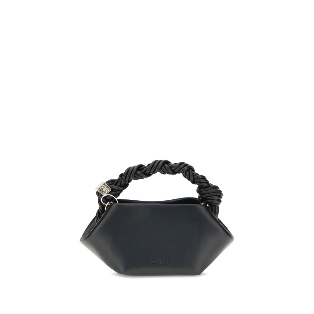 Ganni Black Recycled Leather Shoulder Bag Ganni