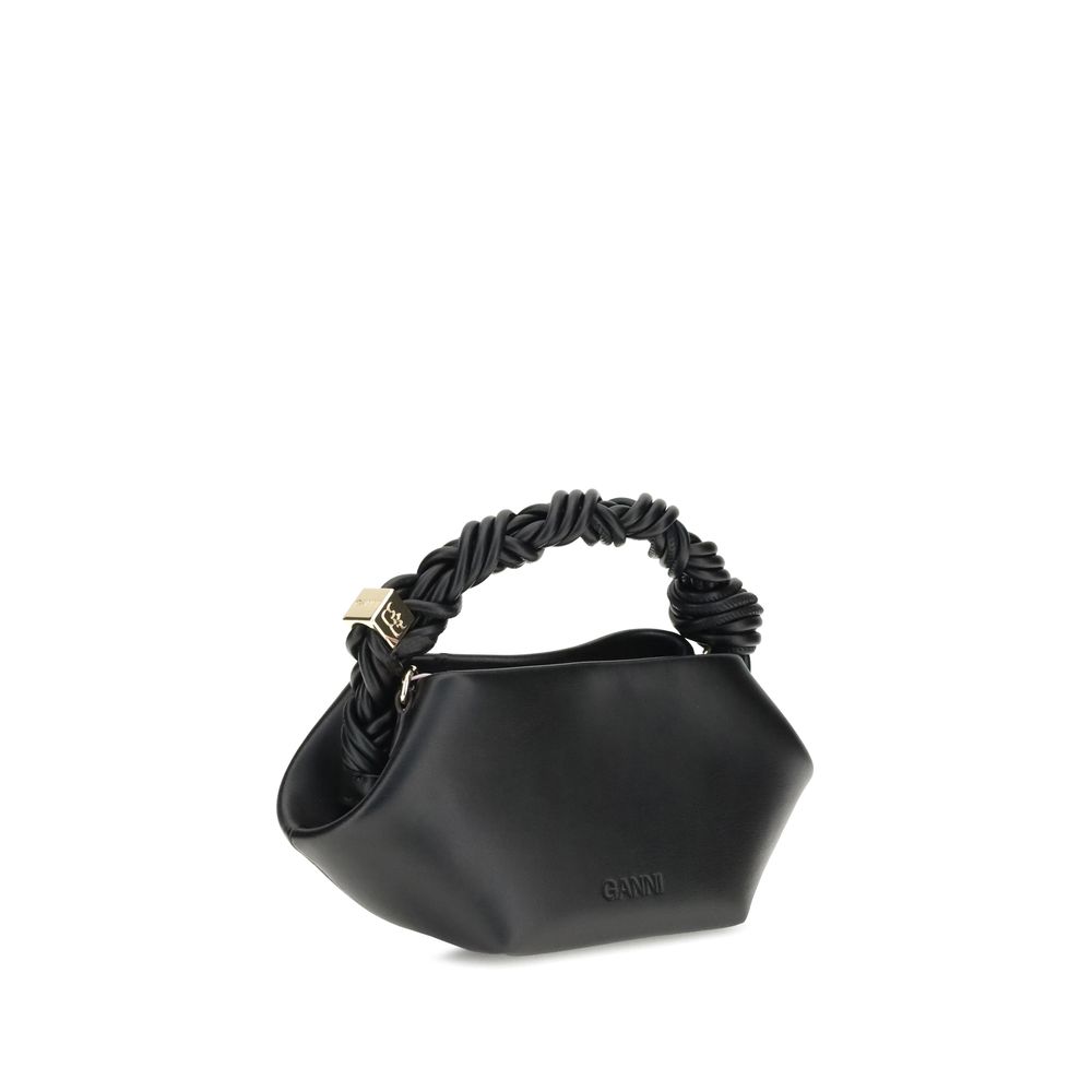 Ganni Black Recycled Leather Shoulder Bag Ganni