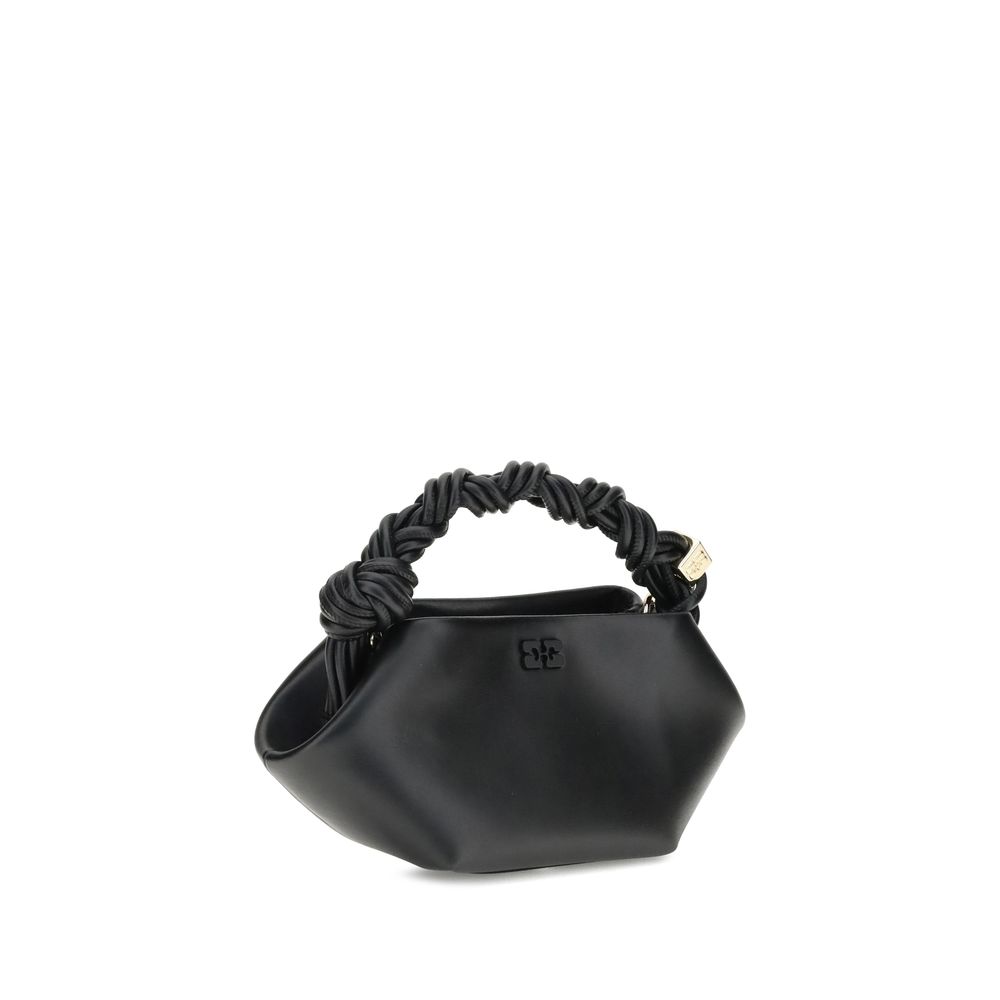 Ganni Black Recycled Leather Shoulder Bag Ganni