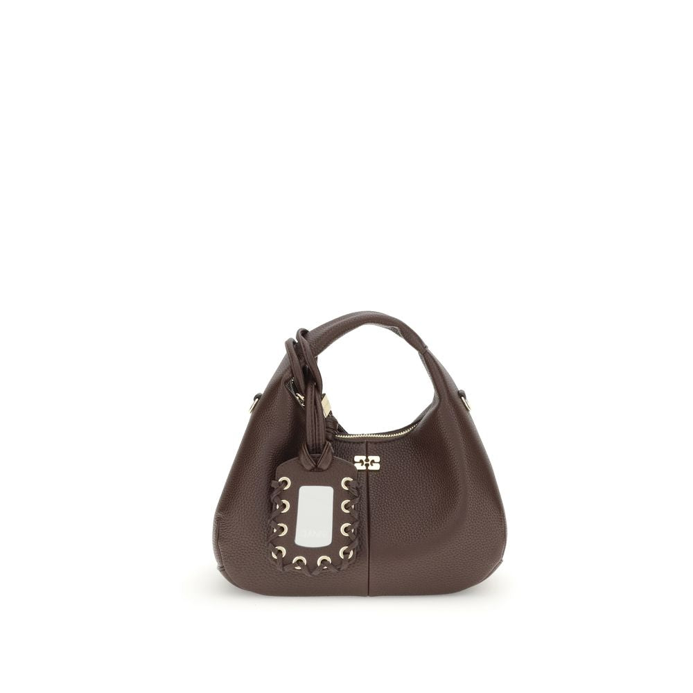 Ganni Brown Recycled Polyester Handbag Ganni