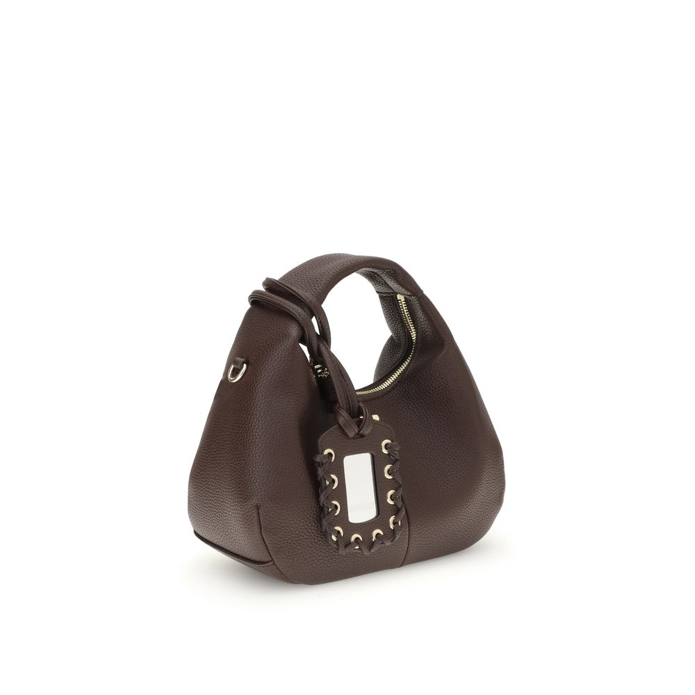 Ganni Brown Recycled Polyester Handbag Ganni