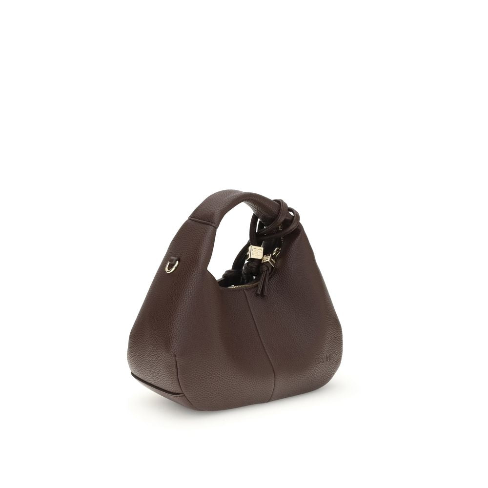 Ganni Brown Recycled Polyester Handbag Ganni