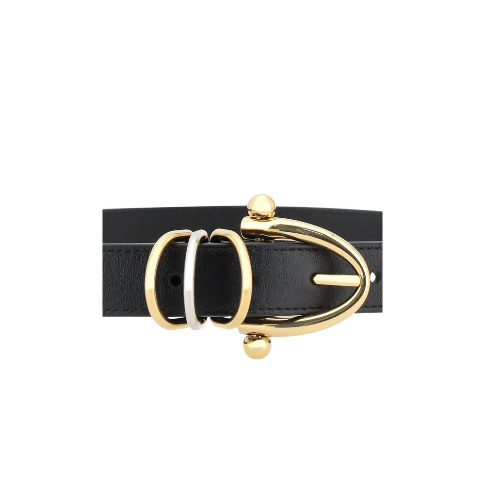 Chloé Black Calf Leather Bos Taurus Regular Belt Chloé