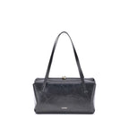 Jil Sander Black Calf Leather Bos Taurus Shoulder Bag Jil Sander
